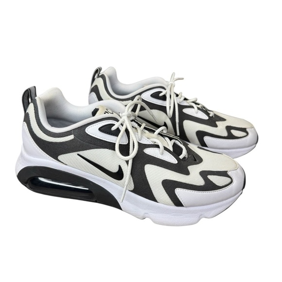 NIKE AIR MAX 200 AQ2568-104 WHITE/BLACK-ANTHRACITE RUNNING‎ SNEAKER MENS 11.5 - Picture 1 of 6